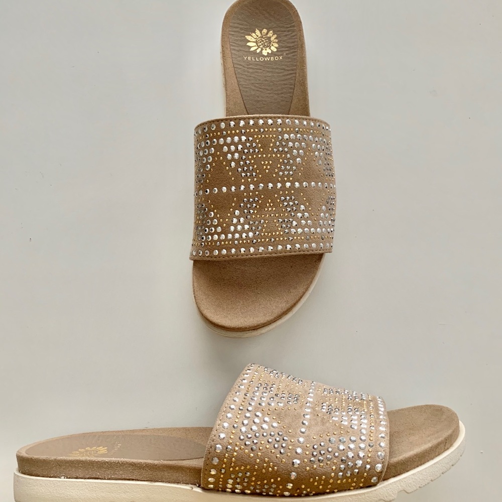 YELLOW BOX “Soften” slide on sandals size 11